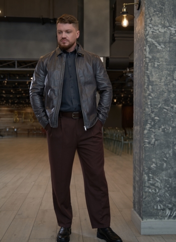 Мужская куртка из натуральной кожи 