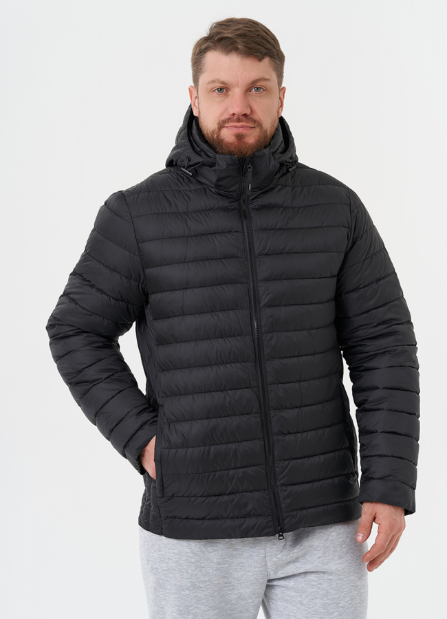 Стеганая куртка с капюшоном модель № 28019 в кредит