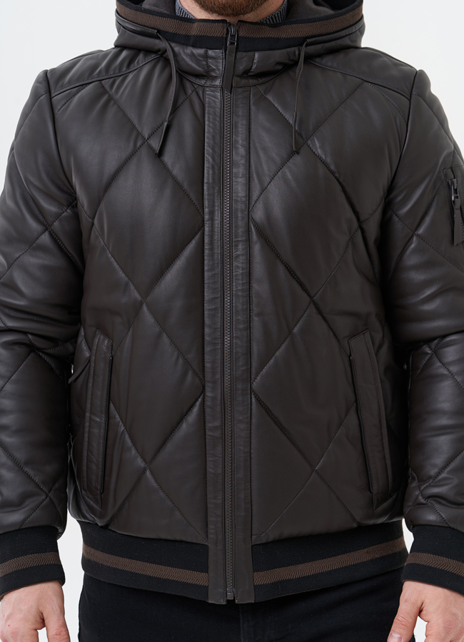 Куртка мужская из натуральной кожи  модель № 26696 универмаг малина