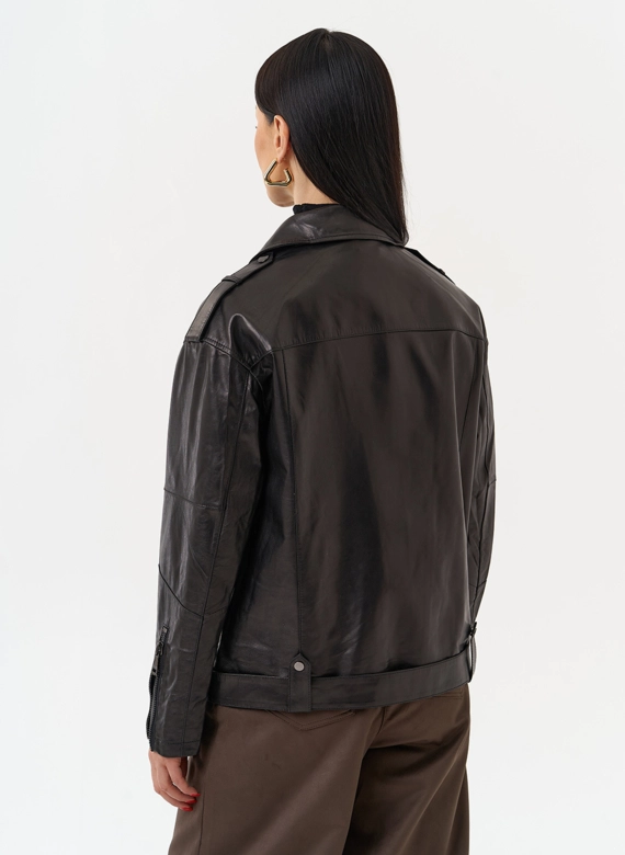 Женская куртка-косуха из натуральной кожи
