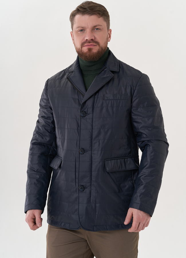 фото Мужская курка синего цвета модель № 26813