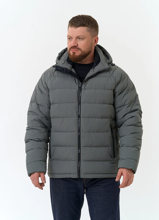 Мужской пуховик с капюшоном  модель № 34060 универмаг малина фото