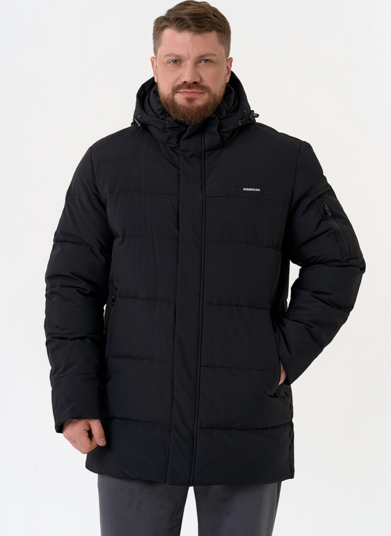 Мужской пуховик с капюшоном