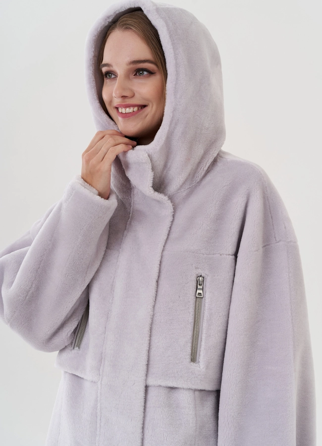 Полупальто женское с капюшоном модель № 25687 универмаг малина