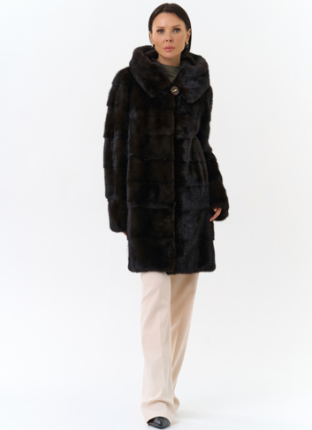 Норковая шуба с капюшоном Норковая шуба с капюшоном