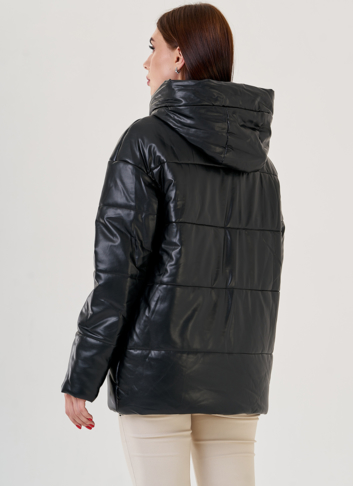 Черный пуховик Malina Siberian из искусственной кожи Черный пуховик Malina Siberian из искусственной кожи