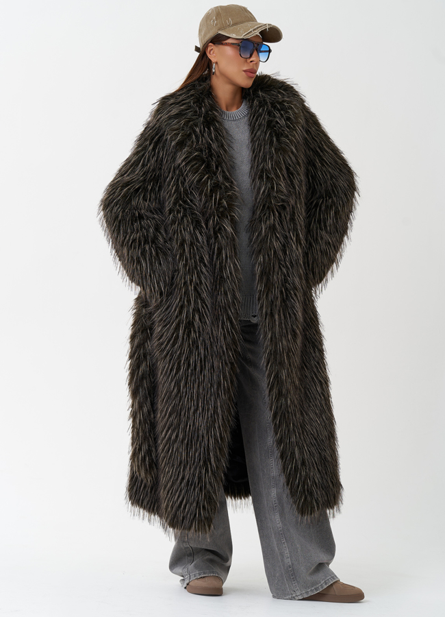 фото Шуба из эко меха под лису модель № 28679