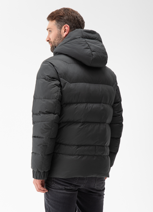 Мужской пуховик с капюшоном  модель № 28876 в рассрочку